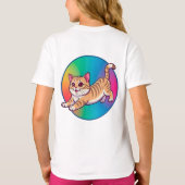 元気なオレンジタビー子猫 Tシャツ (裏面)