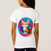 元気なオレンジタビー子猫 Tシャツ (裏面)