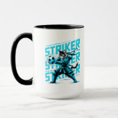 元気なサッカー猫のコーヒーマグ マグカップ (左)