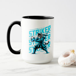 元気なサッカー猫のコーヒーマグ マグカップ