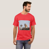 元気なスズメの鳥Tシャツ Tシャツ (正面フル)