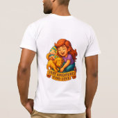 元気なスポーツ少女とビーグルパピー Tシャツ (裏面)