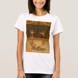 元気なニワトリのサーカス団 Tシャツ