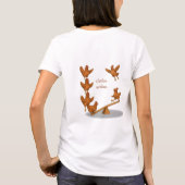 元気なニワトリのサーカス団 Tシャツ (裏面)