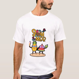 元気なハローサマー|カラフルな海洋動物 Tシャツ