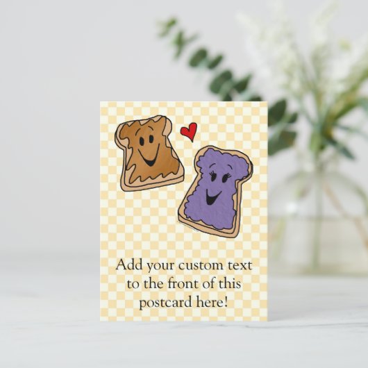 元気なピーナッツバターとゼリー漫画の友達 ポストカード (スタンド正面)