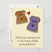 元気なピーナッツバターとゼリー漫画の友達 ポストカード (正面/裏面)