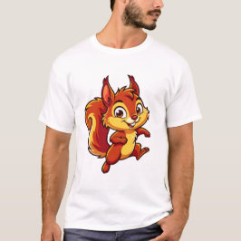 元気なリス マスコット カートゥーン Tシャツ