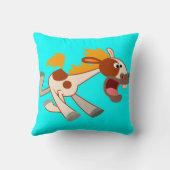 元気な漫画のピント馬のクッション クッション (裏面)