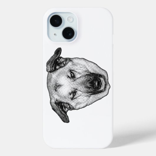 元気な犬の頭のiPhoneケース Case-Mate iPhoneケース (裏面)