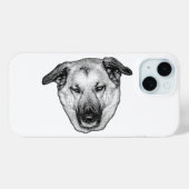 元気な犬の頭のiPhoneケース Case-Mate iPhoneケース (裏面 (横))
