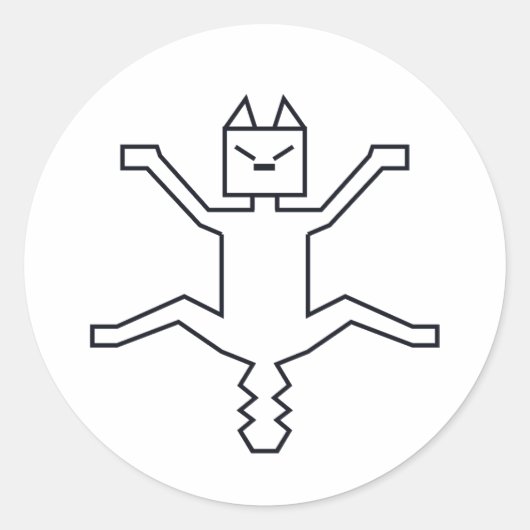 元気な猫 ラウンドシール (正面)