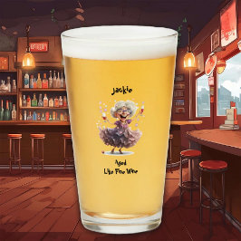 元気な老婦人 タンブラーグラス