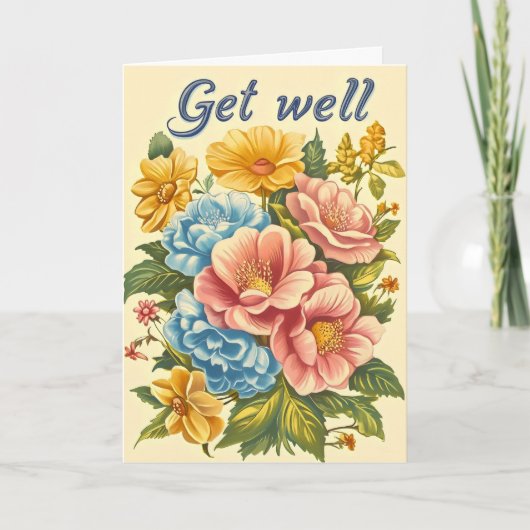 元気にレトロ花 シーズンカード (正面)