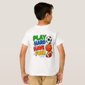 🎮 元気に遊ぼう!楽しい子どものギフト ⭐ Tシャツ (裏面フル)