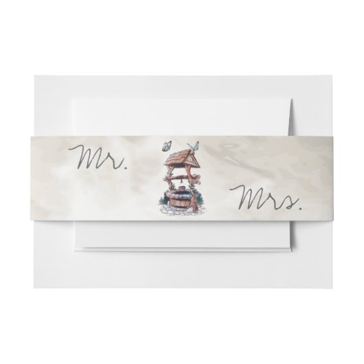 元気に願う蝶 招待状ベリーバンド (正面例)