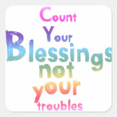 元気を出して一日を明るくするための贈り物 スクエアシール (正面)