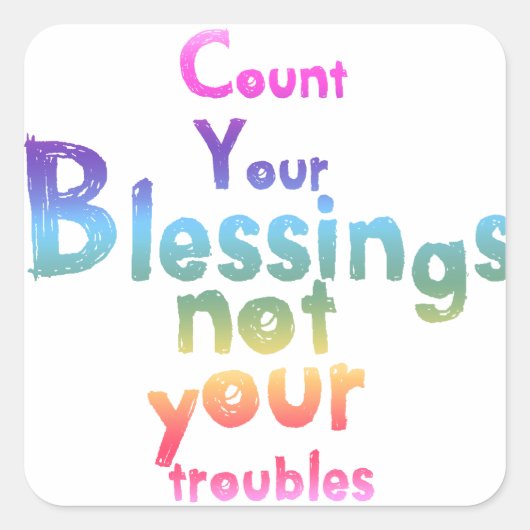 元気を出して一日を明るくするための贈り物 スクエアシール (正面)