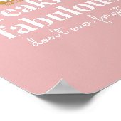 元気を出す絶妙なピンクと金ゴールド ポスター (角)