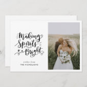 元気を出す |クリスマスフォトのスクリプト シーズンカード (正面/裏面)