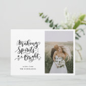 元気を出す |クリスマスフォトのスクリプト シーズンカード (スタンド正面)