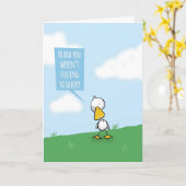 元気を出せ感じよダッキー（アヒルちゃん） カード (黄色い花)