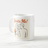 「元気を出せ!」 アペリ気のあるそぶりをしたティイタリアンボ・カップル・マグ コーヒーマグカップ (正面左)