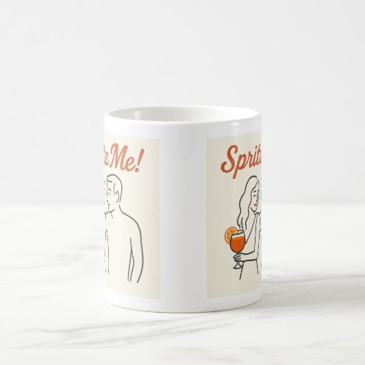 「元気を出せ!」 アペリ気のあるそぶりをしたティイタリアンボ・カップル・マグ コーヒーマグカップ (中央)