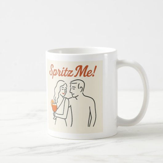 「元気を出せ!」 アペリ気のあるそぶりをしたティイタリアンボ・カップル・マグ コーヒーマグカップ (右)