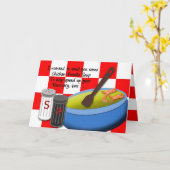 元気を取る – チキンスープ – ユーモア カード (黄色い花)