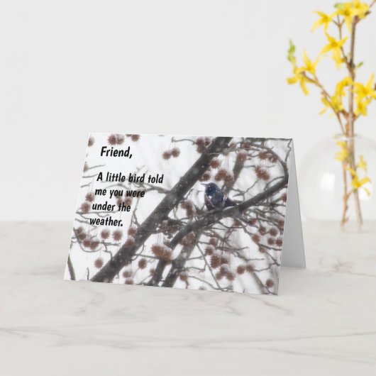 元気を取れ小鳥が私に下がっていたと言った… カード (黄色い花)