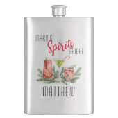 元気モダンパーソナライズされたを出す フラスク (正面)