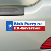元知事のためのRick Perry バンパーステッカー (車上)