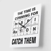 元素の化学的周期表：InSPIRaTiON スクエア壁時計 (傾斜)