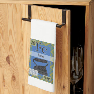 元素の周期表（鉄、鉄） キッチンタオル