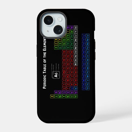 元素の周期表 1 iPhone 15ケース (裏面)