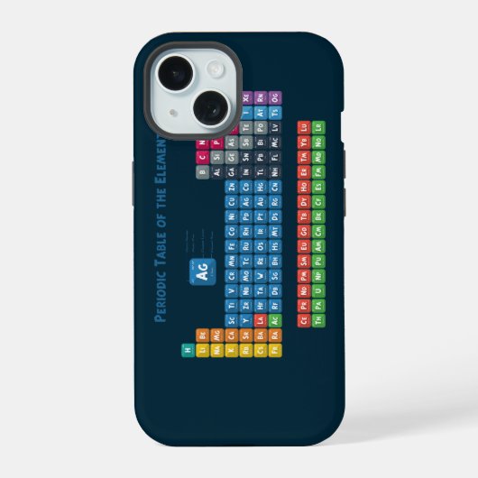 元素の周期表 2 iPhone 15ケース (裏面)