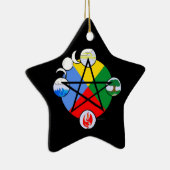 元素五芒星のオーナメント セラミックオーナメント (右)