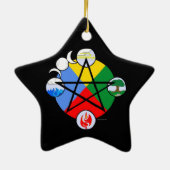 元素五芒星のオーナメント セラミックオーナメント (裏面)