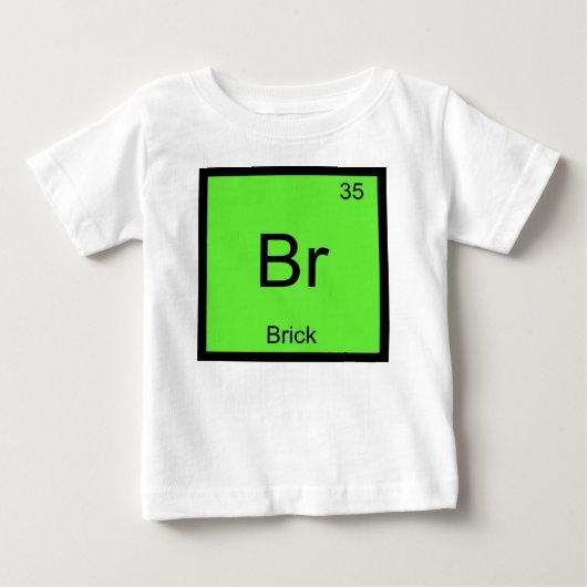 元素周期表のレンガの名前 ベビーTシャツ (正面)