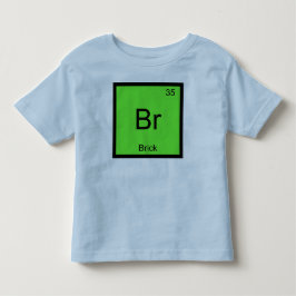 元素周期表のレンガの名前 化学 トドラーTシャツ