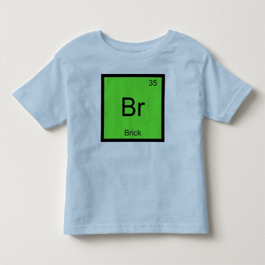 元素周期表のレンガの名前 化学 トドラーTシャツ (正面)