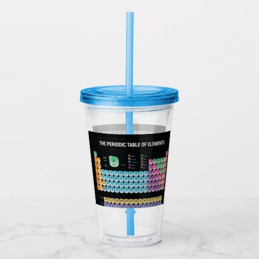 元素周期表の装飾用クッション アクリルタンブラー (正面)