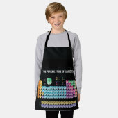 元素周期表の装飾用クッション エプロン (着用した状態)