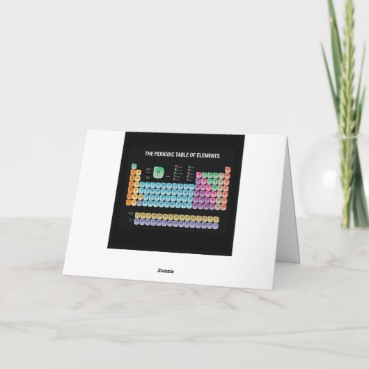 元素周期表の装飾用クッション カード (裏面)
