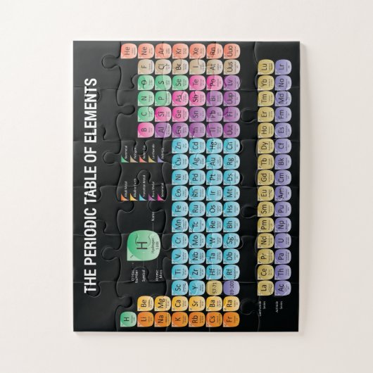 元素周期表の装飾用クッション ジグソーパズル (縦)