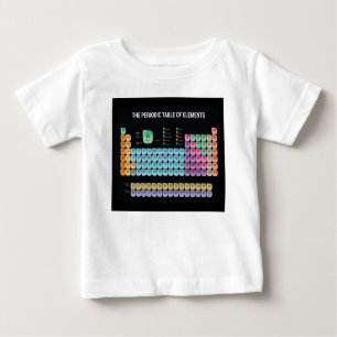 元素周期表の装飾用クッション ベビーTシャツ