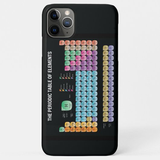 元素周期表の装飾用クッション Case-Mate iPhoneケース (裏面)