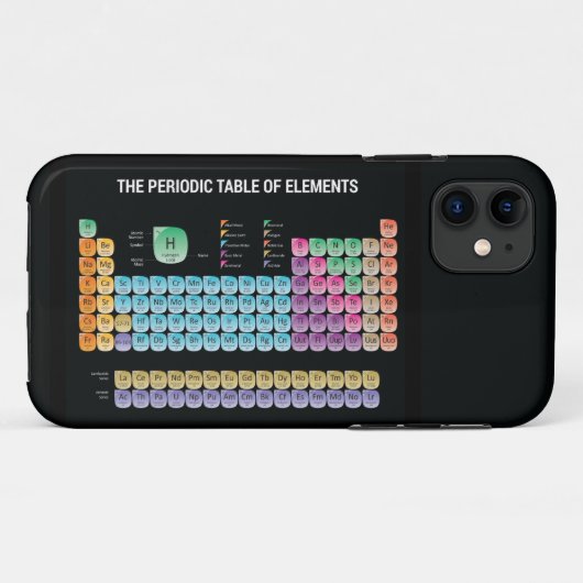 元素周期表の装飾用クッション Case-Mate iPhoneケース (裏面(横))