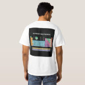 元素周期表の装飾用クッション Tシャツ (裏面フル)